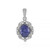 Zilveren hanger met een tanzaniet