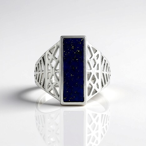 Bague en argent et Lapis-Lazuli (Ornaments by de Melo)