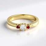 Anello in oro con Zaffiro Bianco (Adela Gold)