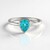 Anello in argento con Apatite Blu