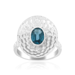 Teal Kyanite Silver Ring