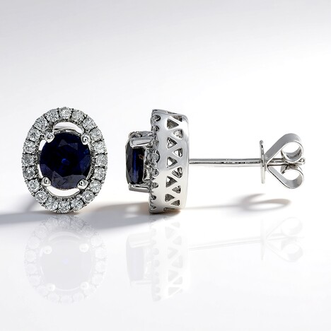 Orecchini in oro con Zaffiro Ceylon Blu (CIRARI)