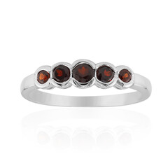 Anello in argento con Granato Mozambico