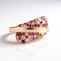 Anello in argento con Zaffiro Rosa