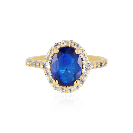 Anillo en plata con Espinela azul royal