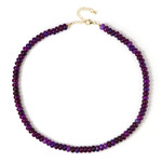 Purpurfarbener Quarz-Silberhalskette