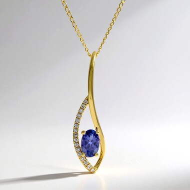 Collana in oro con Tanzanite AAA (CIRARI)