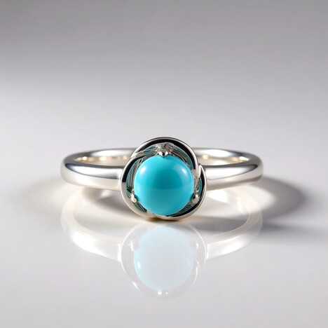 Anello in argento con Turchese Sleeping Beauty (Faszination Türkis)