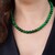 Green Agate Silver Necklace