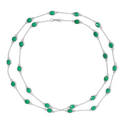 Collier en argent et Onyx vert (Adela Silber)