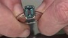 Anillo en plata con Fluorita azul petróleo
