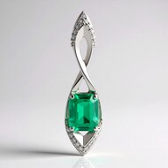 14K AAA Zambian Emerald Gold Pendant (de Melo)