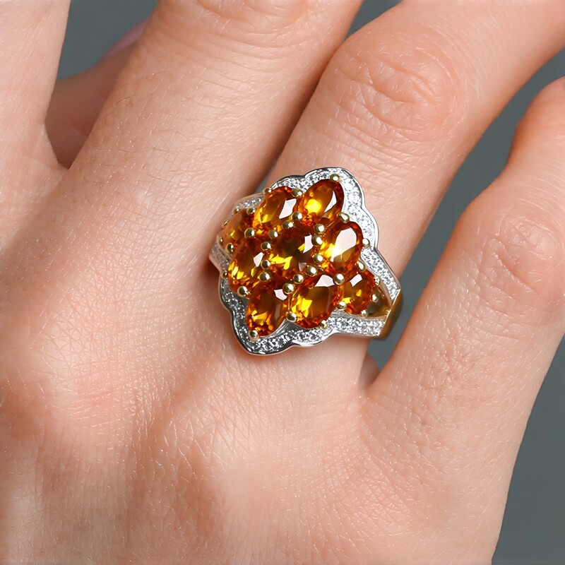 Madeira Citrine Silver Ring