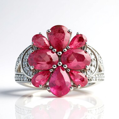 Anillo en plata con Turmalina rosa de Brasil (de Melo Essence)