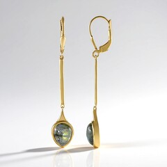 Orecchini in argento con Labradorite Dorata Maniry