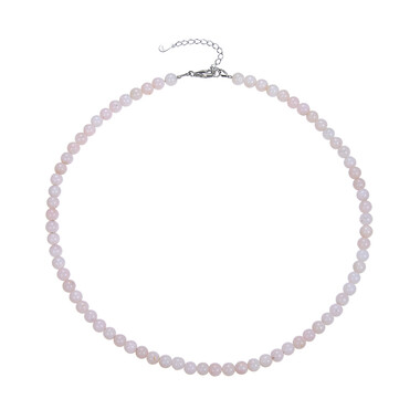 Pinkfarbener Anden-Opal-Silberhalskette