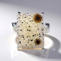 Anello in argento con Agata Glitter
