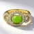 Anello placcato in oro con Crisoprasio Imperiale