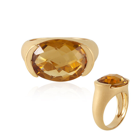 Champagner-Quarz-Silberring