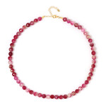 Collana in argento con Quarzo Rosso