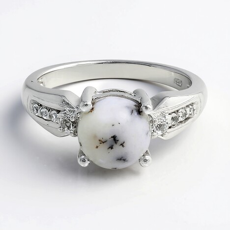 Anello in argento con Agata Dendritica