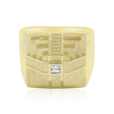 Weißer Topas-Silberring