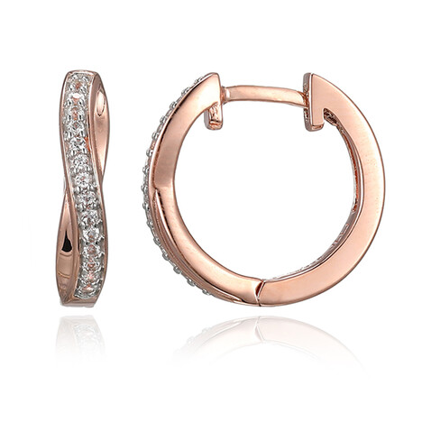 Pendientes en plata con Topacio blanco