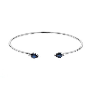Bracelet en or et Saphir bleu de Ceylan