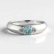 Anillo en oro con Diamante azul cielo I2 (KM by Juwelo)