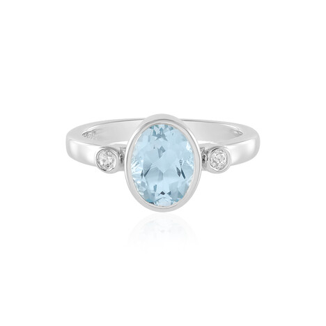 Anello in argento con Topazio Blu Cielo