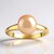 Anello in argento con Perla Ming color Pesca (TPC)