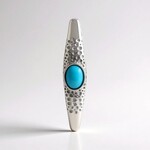 Pendentif en argent et Turquoise (MONOSONO COLLECTION)