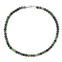 Collier en argent et Rubis Zoïsite