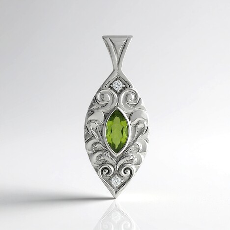 Ciondolo in argento con Peridoto (de Melo Essence)