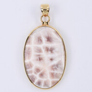 Ciondolo in argento con Natrolite