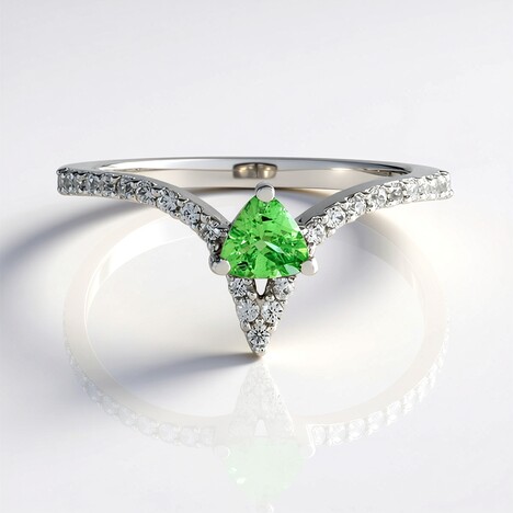 Anello in argento con Lemshuku Tsavorite