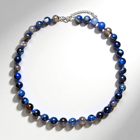 Collier en argent et Agate de Mongolie