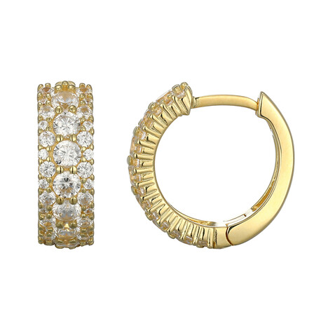 Zilveren oorbellen met zirkonen (Adela Silber)