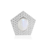 Regenbogen-Mondstein-Silberanhänger (MONOSONO COLLECTION)