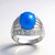Anello in argento con Agata Blu