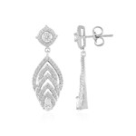 Zirkon-Silberohrringe