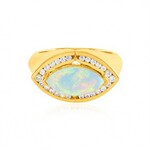 Welo-Opal-Silberring (de Melo Essence)