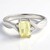 Anello placcato in platino con Kunzite Canarino