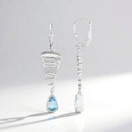Orecchini in argento con Topazio Blu Cielo (MONOSONO COLLECTION)