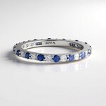 Anello in argento con Zaffiro Ceylon Blu