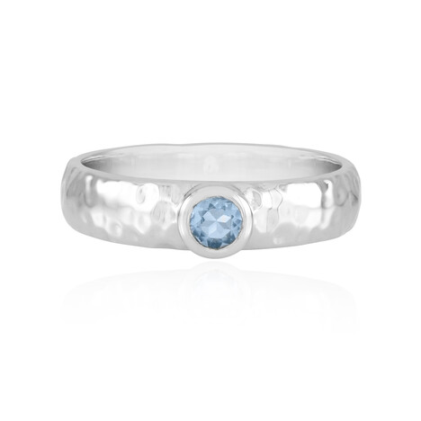 Anillo en plata con Aguamarina de Brasil