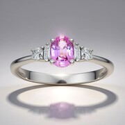 Anillo en oro con Zafiro rosado (CIRARI)