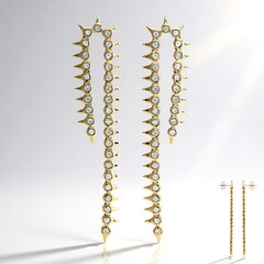 VS1 (G) Diamond Silver Earrings