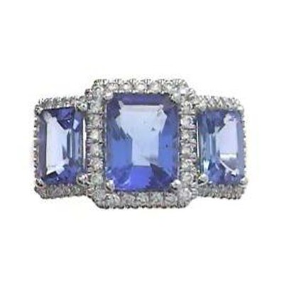 Anillo en oro con Tanzanita AAA (CIRARI)