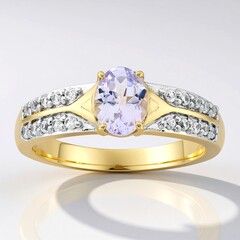 Anello in oro con Tanzanite Rosa (non riscaldata)